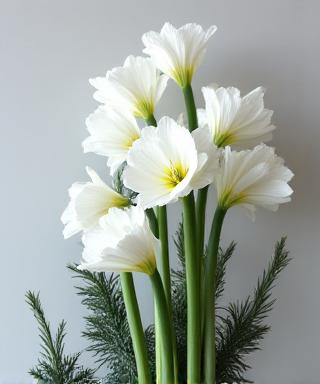 Vinterblomster: Amaryllis og gran